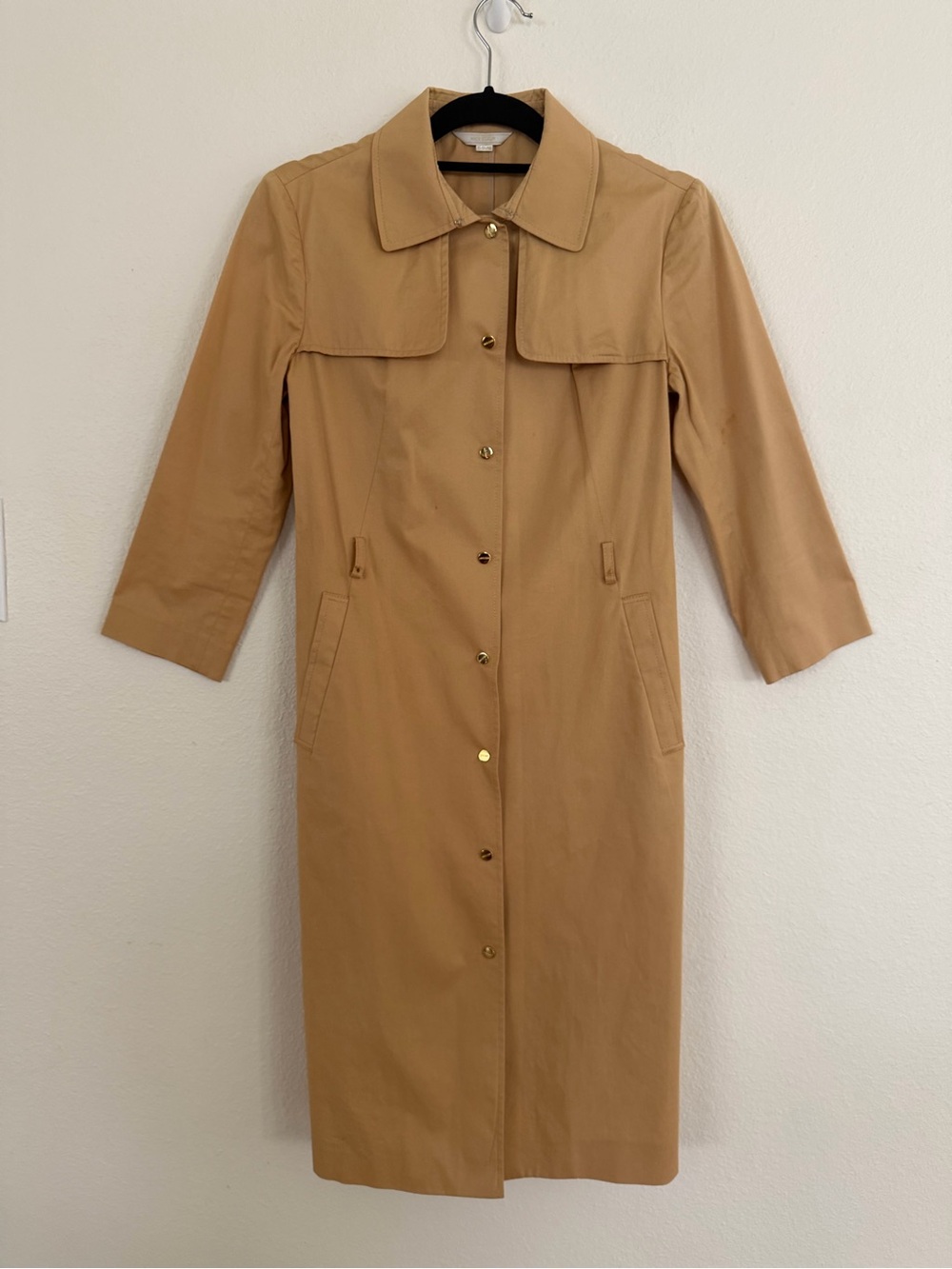 Nice Claup Classic Tan Trench Coat - Women's Long Raincoat sz 2